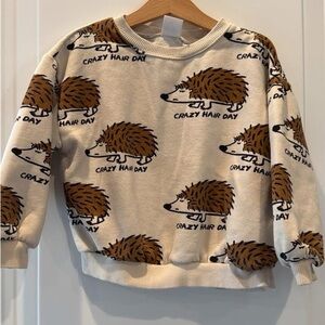 ZARA kids "Crazy Hair Day" graphic crew sweatshirt